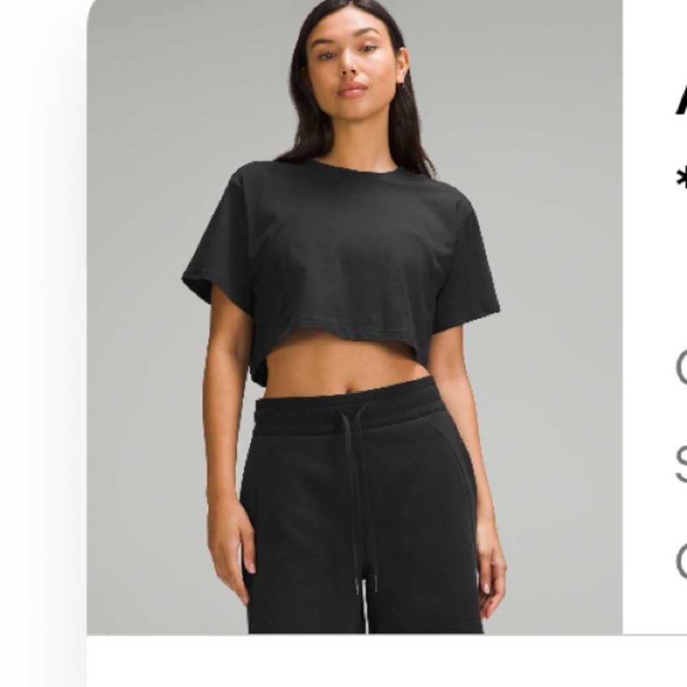 lululemon athletica Black Crop Top